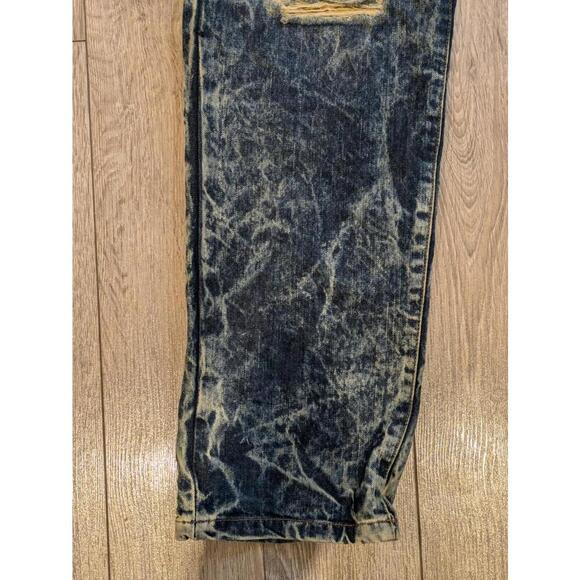 Y2K Vintage Southpole Ripped & Faded Marble Pattern Jeans 100% Cotton Size 40/34 - Picture 2 of 9